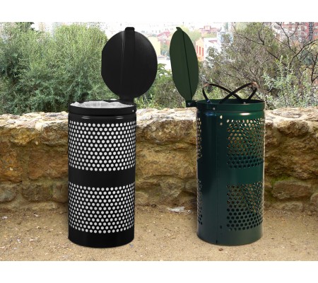 Landscape Series Outdoor Waste Receptacles with Lid