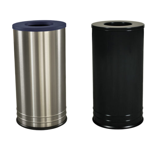 International Series 18 Gallon Trash Receptacle - Solid Color Or Stainless Steel Body Options