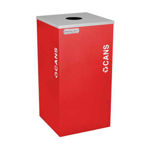 Kaleidoscope Square Recycling Receptacle With 24 Gallon Capacity