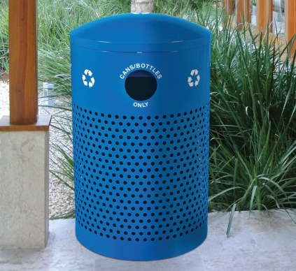 Landscape Series Outdoor Recycling Receptacle 40 Gallon Capacity