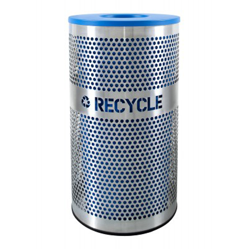 Venue Collection Indoor Stainless Steel Recycling Receptacles - 33 Gallon Capacity
